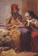 Femme maure allaitant son enfant et une vieille (mk32) Theodore Chasseriau